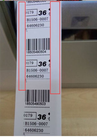 阜陽市TSC 344M打印機(jī)在打印洗嘜時，左右兩側(cè)打印不到，分析原因